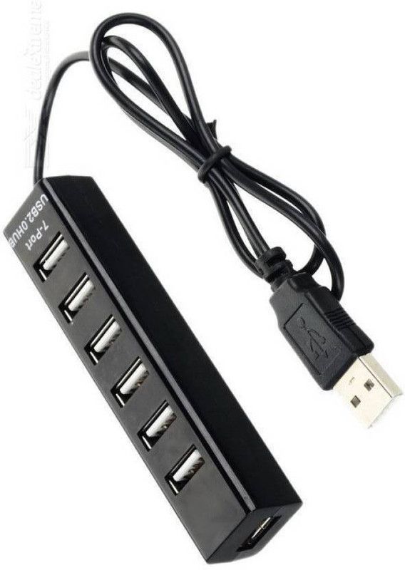 OLECTRA HI SPEED USB 2.0 HUB 7 PORT 480 MBPS MULTI PURPOSE USB Adapter (Black) USB Adapter  (Multicolor)