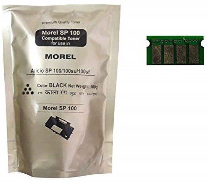MOREL Toner Powder 100 GMS with Chip for use in Ricoh SP300 300 Printer Black Ink Toner Powder