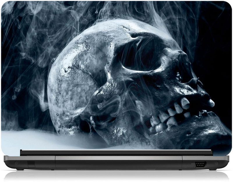 Zapskin Skull Smoking Vinyl Laptop Decal 14.1