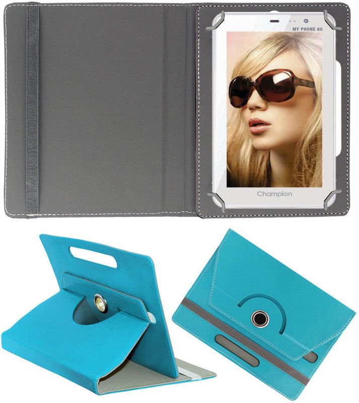 ACM Flip Cover for Champion Mp65  (Blue, Cases with Holder)