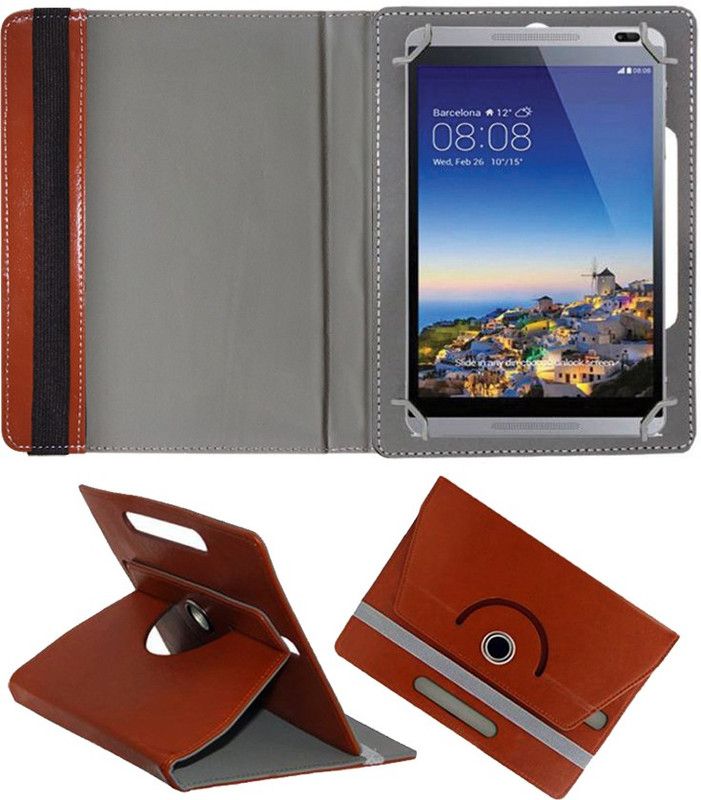 Fastway Book Cover for Huawei MediaPad T3 8.0 Designer Rotating Case  (Brown, Cases with Holder, Pack of: 1)