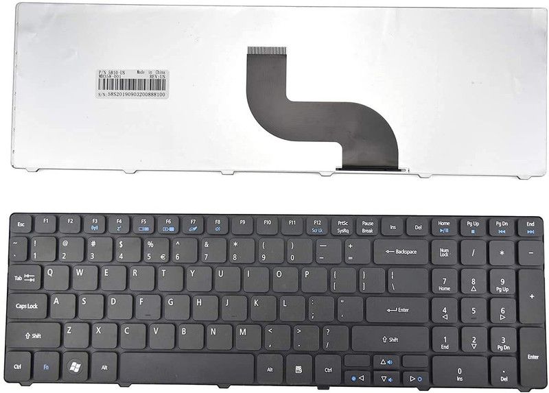 TECHCLONE Laptop Keyboard Replacement for Acer Aspire 5810tz 5810T 5810PG 5810 5800 Internal Laptop Keyboard  (Black)