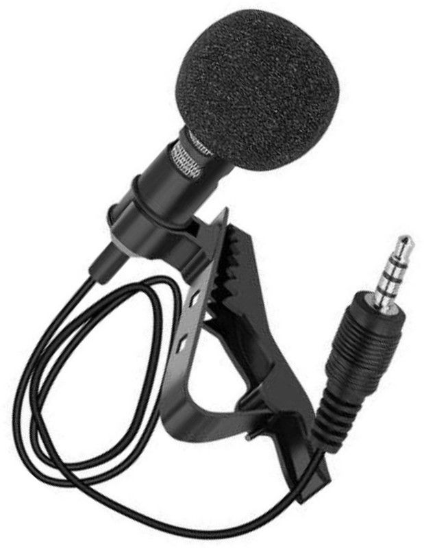 MOOZMOB UPGRADED VERISON Professional Lavalier Microphone 3.5mm Collar Mic for Youtube, Video, ASMR, Youtube, Recording, Lectures Collar Microphone  (Black)