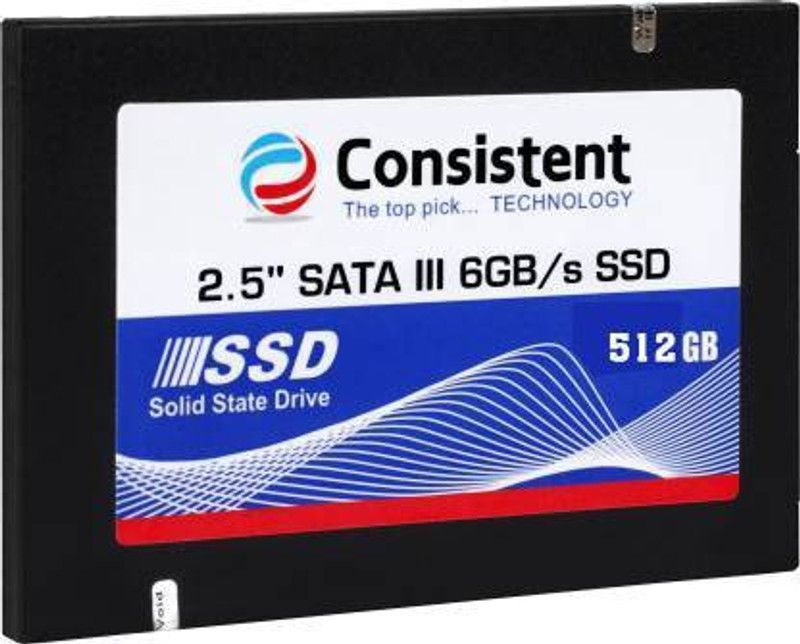 Consistent SSD 512 GB All in One PC's, Desktop, Laptop, Network Attached Storage, Servers, Surveillance Systems Internal Solid State Drive (SSD) (512 GB SSD)  (Interface: SATA III, Form Factor: 2.5 Inch)
