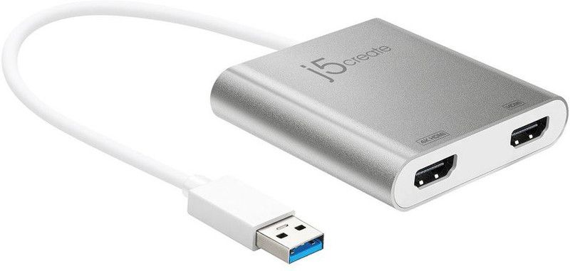 j5 CREATE j5 CREATE JUA365 USB 3.0 to Dual HDMI Multi-Monitor Adapter USB Adapter  (Grey)