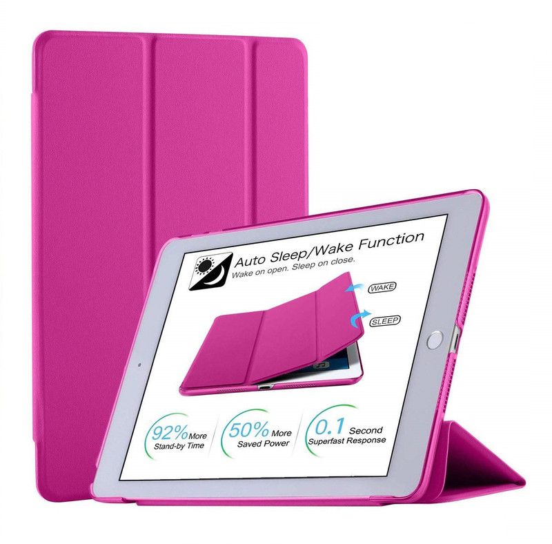 DuraSafe Cases Flip Cover for iPad 9.7 Inch 2014 Air 2nd Generation [ Air 2 ] Ultra Slim Smart Auto Sleep / Wake PC Cover  (Pink, Shock Proof)
