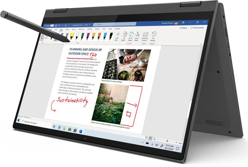 Lenovo Ideapad Flex 5 Core i5 10th Gen - (8 GB/512 GB SSD/Windows 10 Home) 14IIL05 2 in 1 Laptop  (14 inch, Graphite Grey, 1.5 kg, With MS Office)