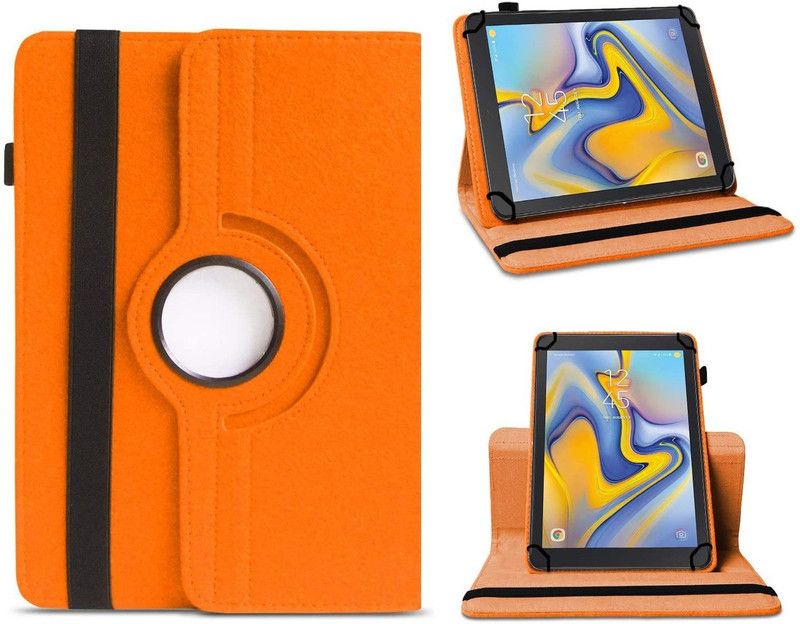 realtech Flip Cover for Apple iPad 10.2  (Orange, Dual Protection, Pack of: 1)