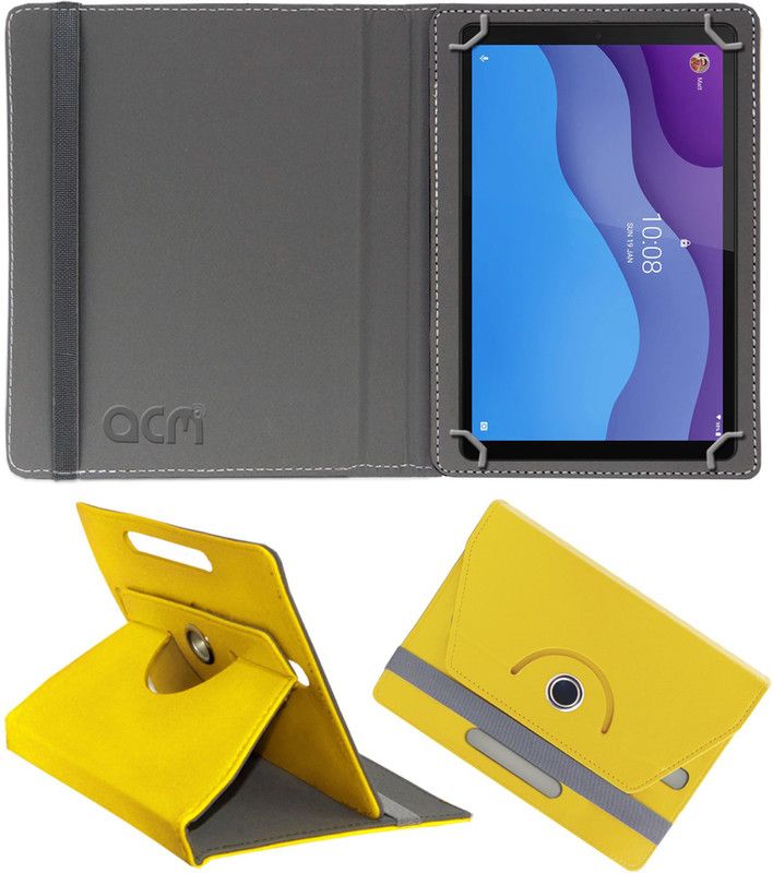 ACM Flip Cover for Lenovo Tab M10 Hd Gen 2  (Yellow, Cases with Holder)