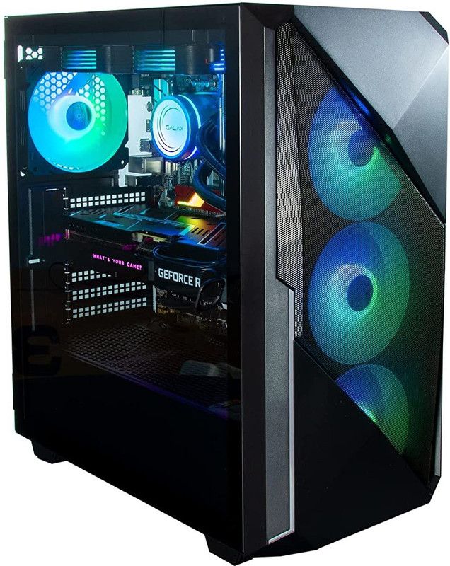 GALAX Revolution - 01 Mid Tower Gaming Case with 4 ARGB Fans Mid Tower Cabinet  (Black)