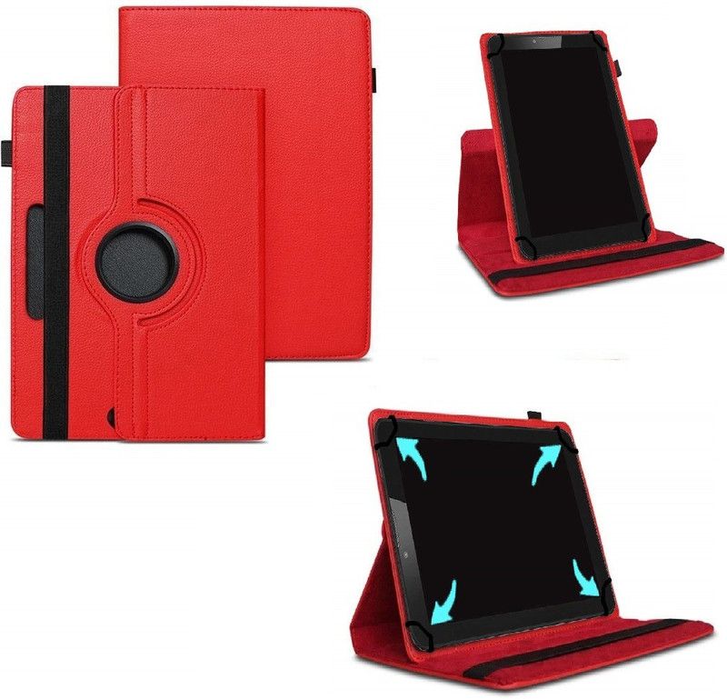 HITFIT Flip Cover for Lenovo Tab P10 (TB-X705F / TB-X705L) (10.1 Inch)  (Red, Rugged Armor)