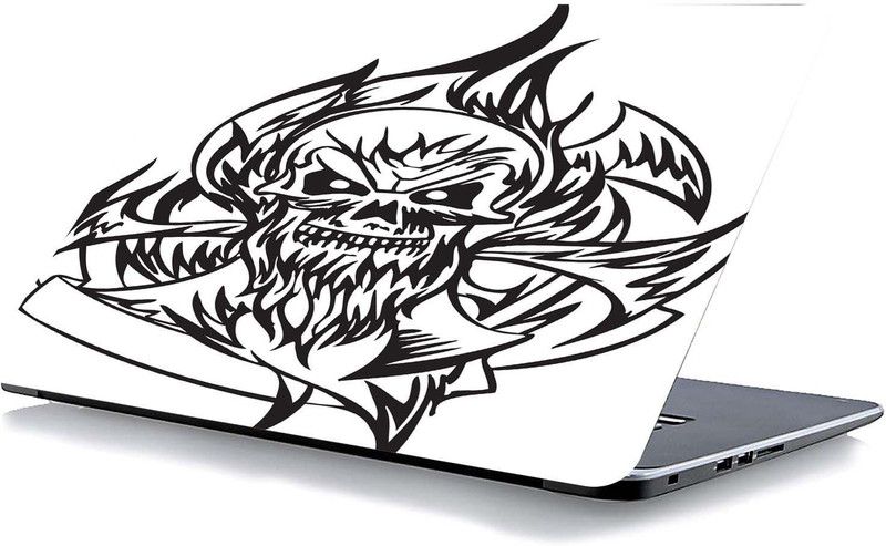 qth SKULL LAP-6935 VINYL Laptop Decal 15.6