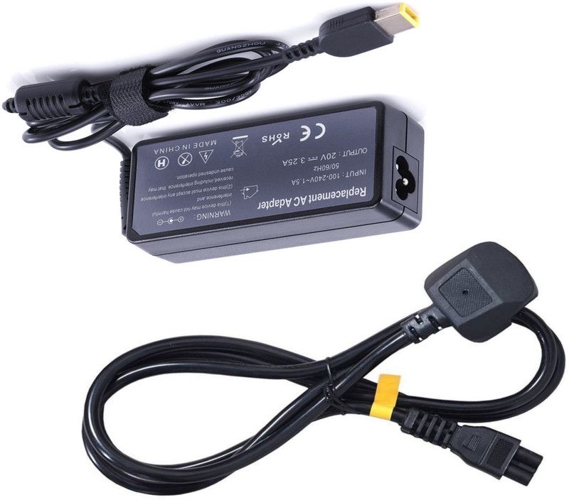 VGTECH Laptop adapter Compatible with 0A65802/S1 Yoga 20CD0001HV/X1 Carbon 20A70037US 65 W Adapter  (Power Cord Included)