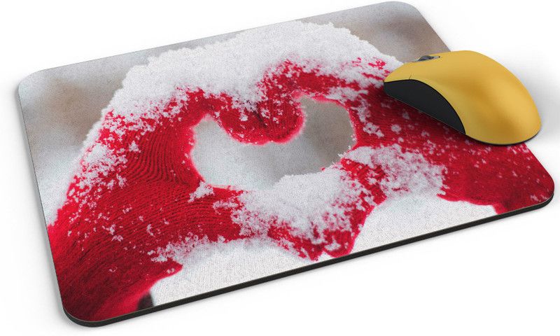 Shloka Heart Sign Mousepad  (Multicolor)