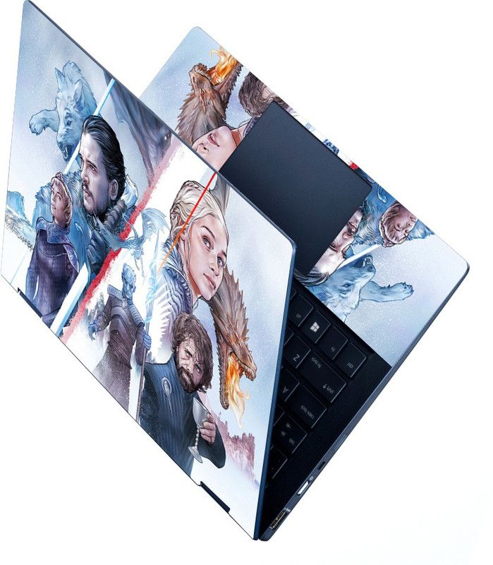 Full Panel Laptop Skin Decal Sticker Vinyl Fits Size Upto 15.6 inches - Game of Thrones Self Adhesive Vinyl Laptop Decal 15.6