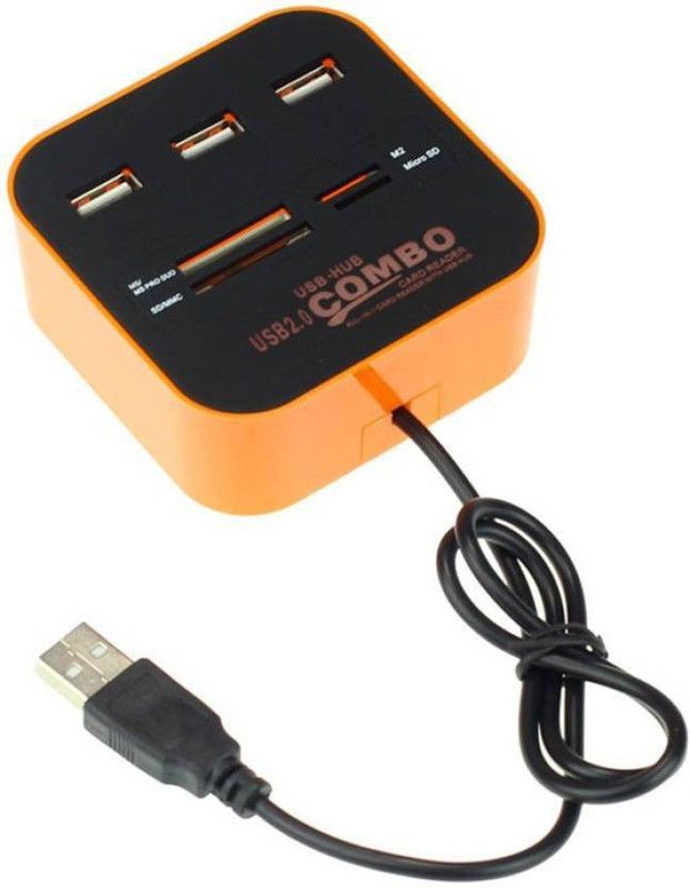 OLECTRA All In One + Usb 3 Port Combo HUB Card Reader (Multicolor) USB Adapter  (Multicolor)