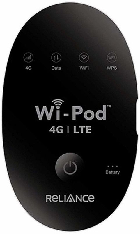 Reliance Router Hotspot 4G LTE 850/1800/2300 MHZ, Unlocked All Sim Support GSM 150 Mbps 4G Router  (Black, Dual Band)