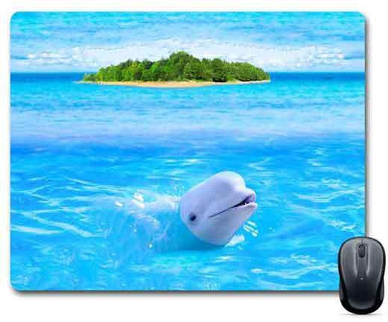 FABTODAY Designer Blue Whale Anti-Skid Mouse Pad for Desktop, Laptop, Computer and Gaming (Product ID - 0065) Mousepad  (Multicolor)