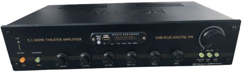 ARUVI MELODY'S 5.1 amplifier with boom bass 1800 W AV Power Amplifier  (Black)