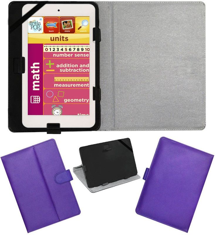 ACM Flip Cover for Eddy Intel G70  (Purple, Cases with Holder, Pack of: 1)