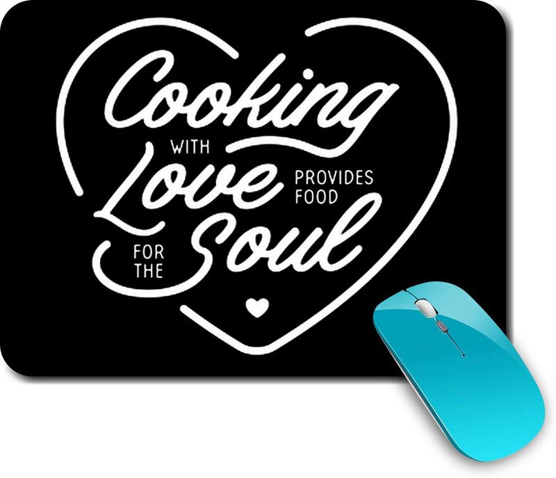 whats your kick Cooking | Food | Kitchen | Stylish |Creative | Printed Mouse Pad/Designer Waterproof Coating Gaming Mouse Pad For Computer/Laptop (Multi15) Mousepad  (Multicolor)