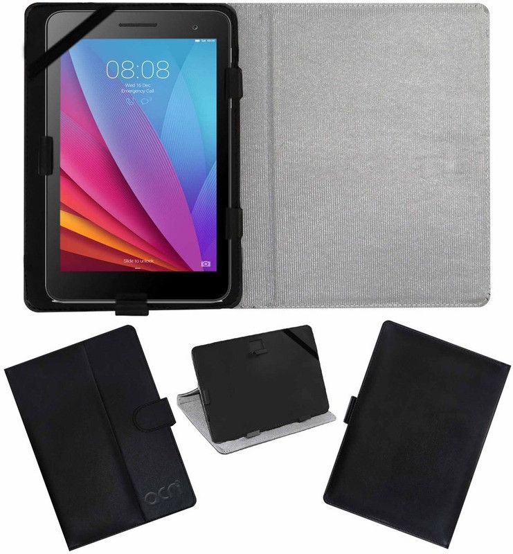 ACM Book Cover for Huawei Mediapad T1-701u Leather Flip Case  (Black, Pack of: 1)
