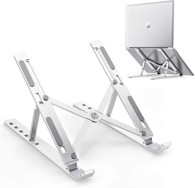 CLICKFLIP Aluminium Foldable and Adjustable Laptop Stand Laptop Stand/ Laptop Holder/ Computer Tablet Stand 6 angle adjustable Laptop Stand