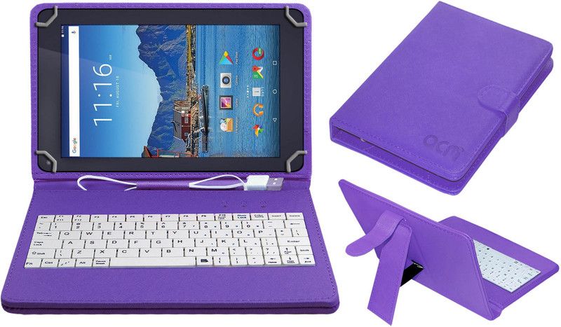 ACM Keyboard Case for Iball Slide Q400x  (Purple, Cases with Holder, Pack of: 1)