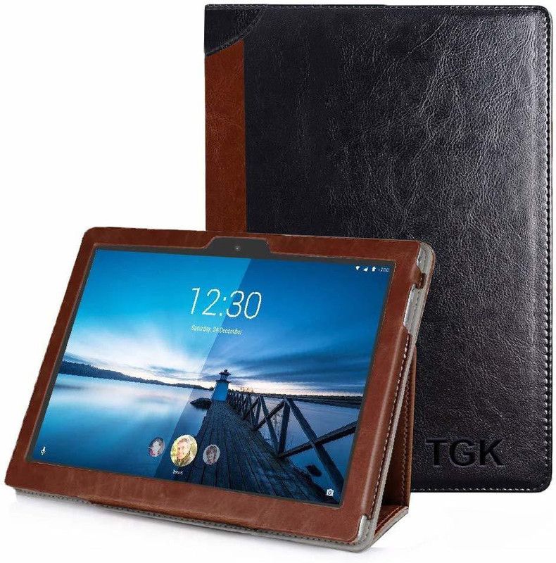 TGK Flip Cover for Lenovo Tab M10 10.1 inch  (Black, Shock Proof, Pack of: 1)