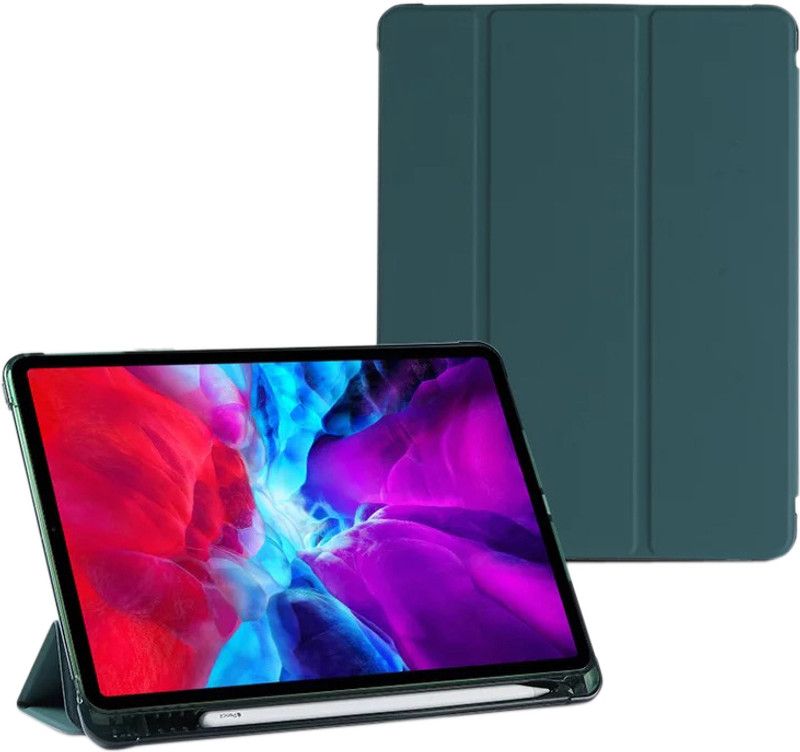 Fashion Flip Cover for Apple iPad Air 5 5th Generation 2022 10.9 Inch Model : A2589/A2591  (Green, Pack of: 1)