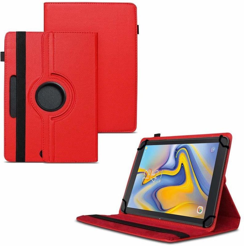 TGK Flip Cover for Samsung Galaxy Tab A  (Red, Shock Proof, Pack of: 1)