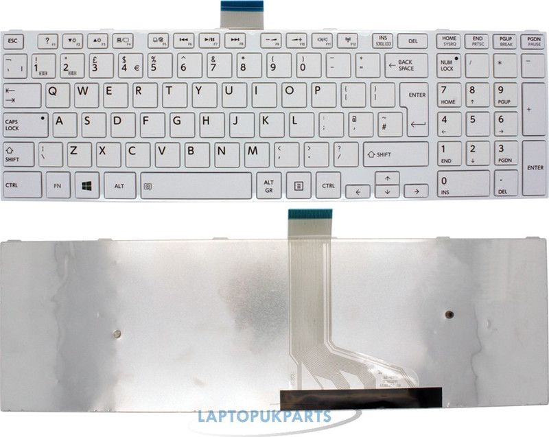 SellZone Replacement Keyboard For TOSHIBA SATELLITE C50 C55 L50 SERIES White Internal Laptop Keyboard  (White)