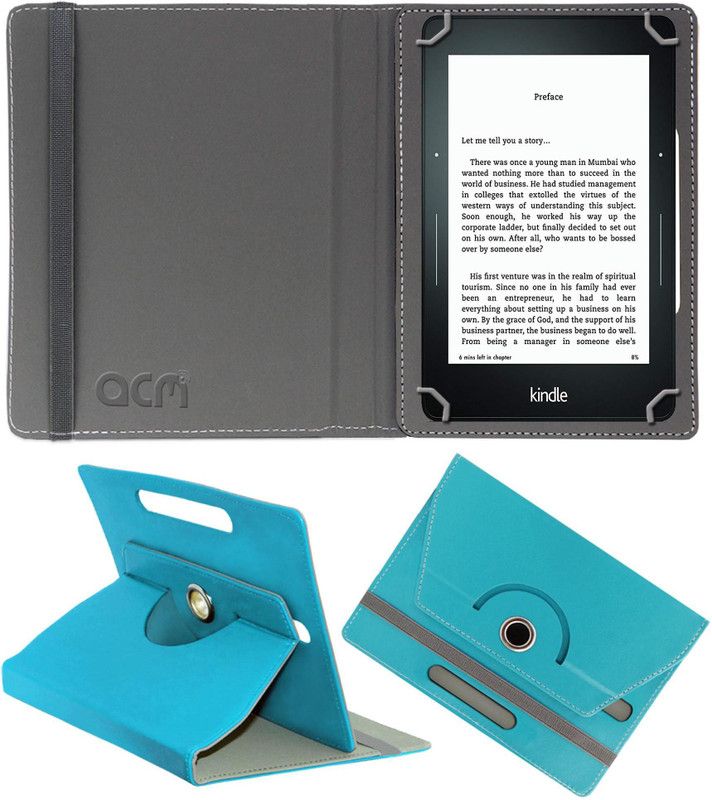 ACM Flip Cover for Kindle Voyage Previous Generation 6"  (Blue, Cases with Holder, Pack of: 1)