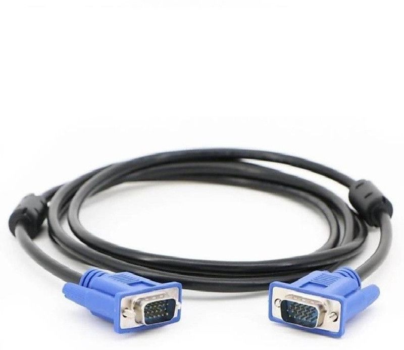 GIPTIP VGA Cable 1.15 m VGA Cable 1.15 Meters High Quality VGA 15 Pin Male-Male  (Compatible with Computer, Black, One Cable)