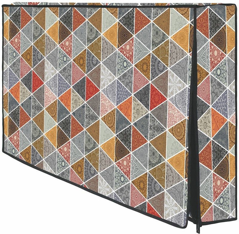 RANBOW Led TV Cover Transparent for 55 inch Nokia, Oneplus, Samsang, MI Led TV - LED-55_Inchs-Multi-Triangle  (Grey, Brown)