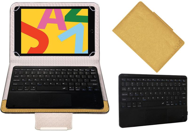 ACM Keyboard Case for apple ipad 2019 10.2 inch mw6e2hn/a  (Gold, Cases with Holder, Pack of: 1)