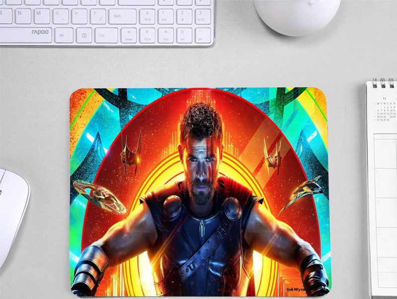 InkWynk Printed Thor Non Slip anti skid base Gamers Mousepad  (Multicolor)