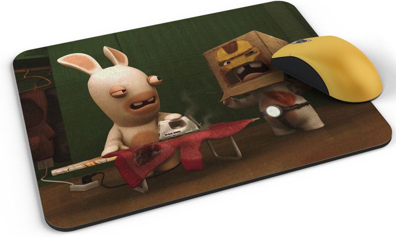 Shloka Rayman_raving_rabbids_funny Mousepad  (Multicolor)