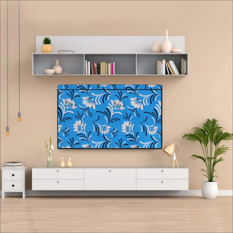 AAVYA UNIQUE FASHION AUF 43 inch LCD/LED TV Cover/Dust Proof for 43 inch TV/LCD/LED Monitor - AUF43LED11  (White,Brownflower)