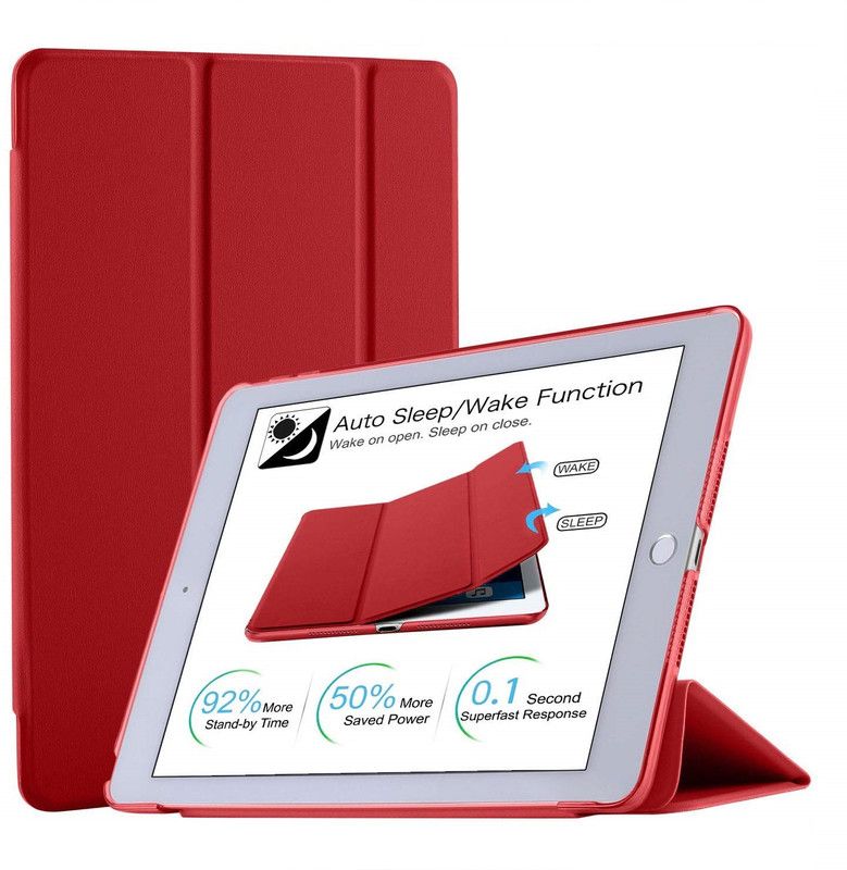 DuraSafe Cases Flip Cover for Apple iPad Pro 12.9 Inch 2 Generation 2017 Ultra Slim Cover with Auto Sleep/Wake Function  (Red, Shock Proof)