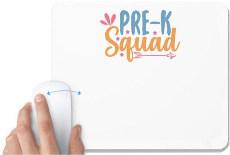 UDNAG White Mousepad 'Student teacher | pre-k squad' for Computer / PC / Laptop [230 x 200 x 5mm] Mousepad  (White)