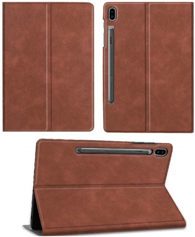 HARITECH Flip Cover for Samsung Galaxy Tab S7 Lite 12.4-inch 2021  (Brown, Grip Case)
