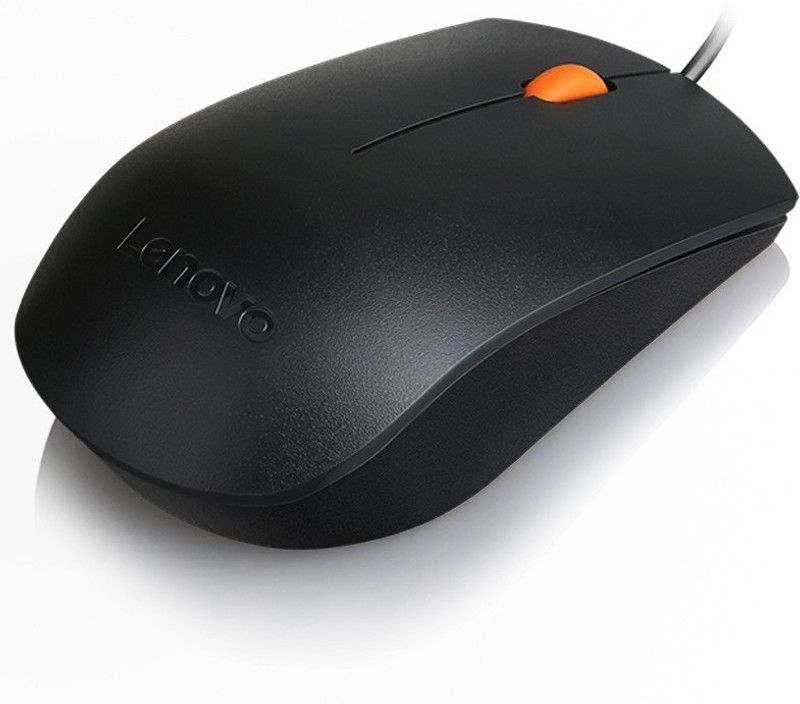 Lenovo KB MICE_BO 300 USB Mouse Wired Optical Mouse  (USB 2.0, Black)