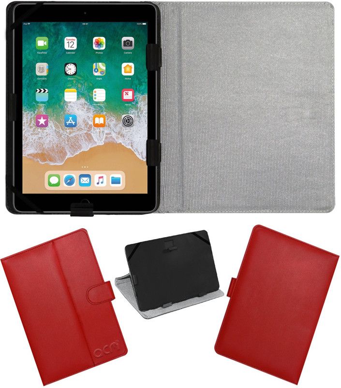 ACM Flip Cover for Apple iPad 9.7 2018 New  (Red, Cases with Holder, Pack of: 1)