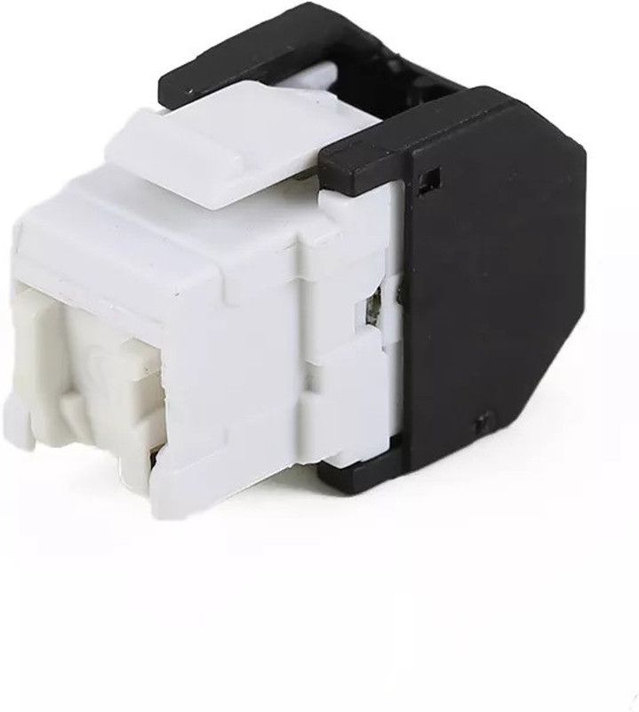 Optilan Cat6 UTP RJ45 Keystone Jack Shutter type 180 Degree Toolless, (10Pc) Network Interface Card  (White)