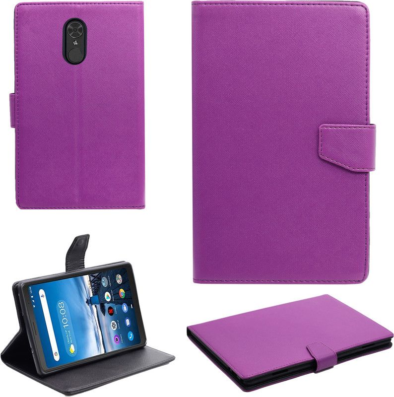 Flipkart SmartBuy Flip Cover for Lenovo Tab V7 6.9 inch, Lenovo Tab V7  (Purple, Dual Protection, Pack of: 1)