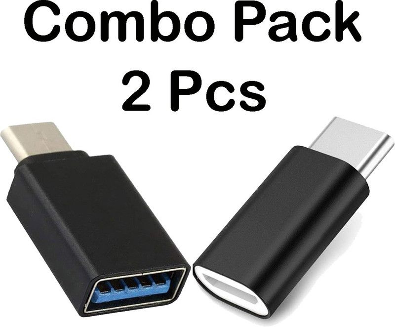 Wreskart USB, Micro USB, USB Type C OTG Adapter  (Pack of 2)