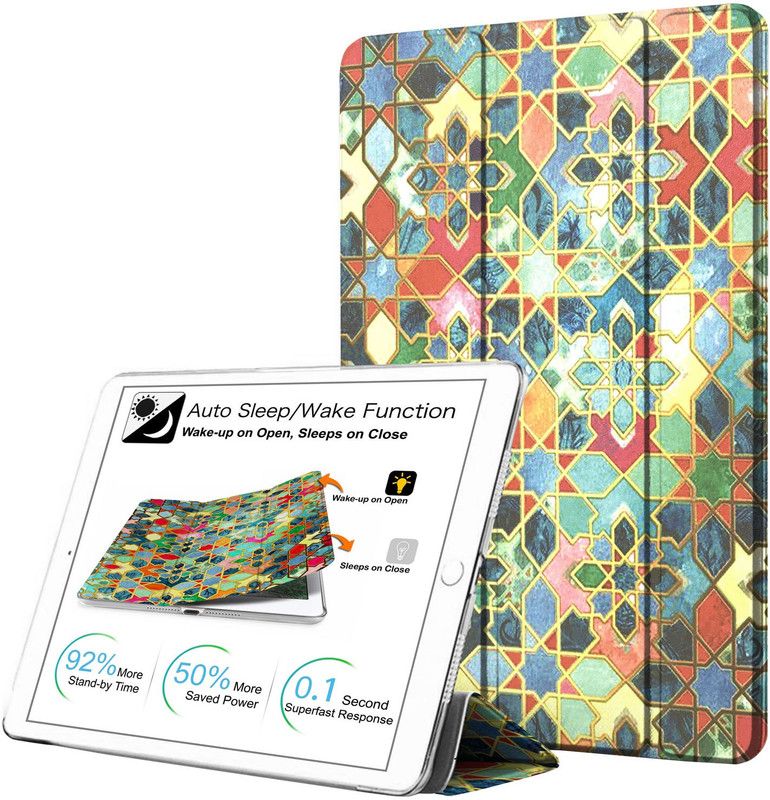 DuraSafe Cases Front & Back Case for Apple iPad Mini 4 Gen 2015 7.9 [ Mini 4 ] Printed Slim PC Dual Angle Stand Clear Flip Case  (Multicolor, Hard Case, Pack of: 1)