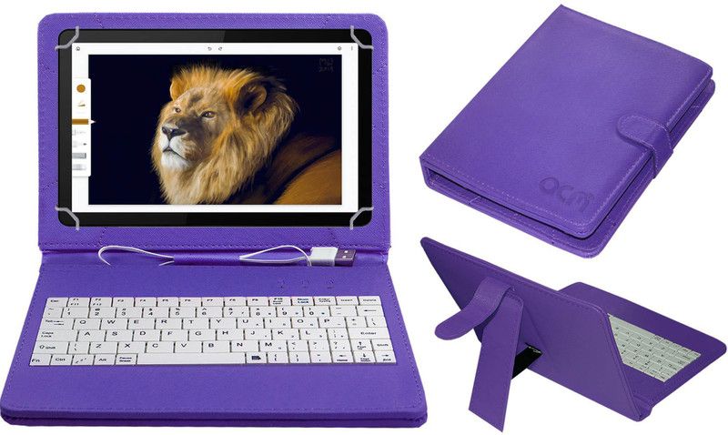 ACM Keyboard Case for Lenovo Ideapad Duet Chromebook  (Purple, Cases with Holder)