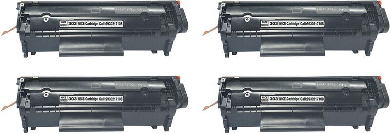 NICE 303/703 / 103 CRG 303 Toner Cartridge for LBP 2900, LBP 2900B,LBP 3000 (4 pcs) Black Ink Toner